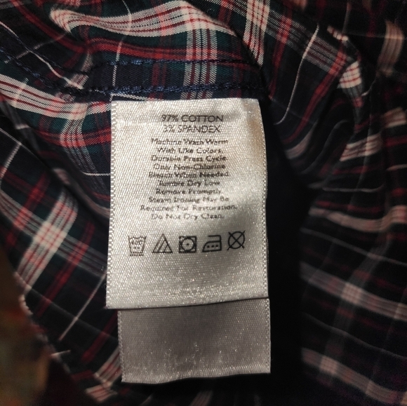 Eddie Bauer 2XL Plaid 3/4 Sleeve - Picture 7 of 9